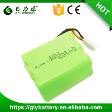Paquet de batterie rechargeable de GLE NI-MH 7.2V 4 / 3A 3200mah